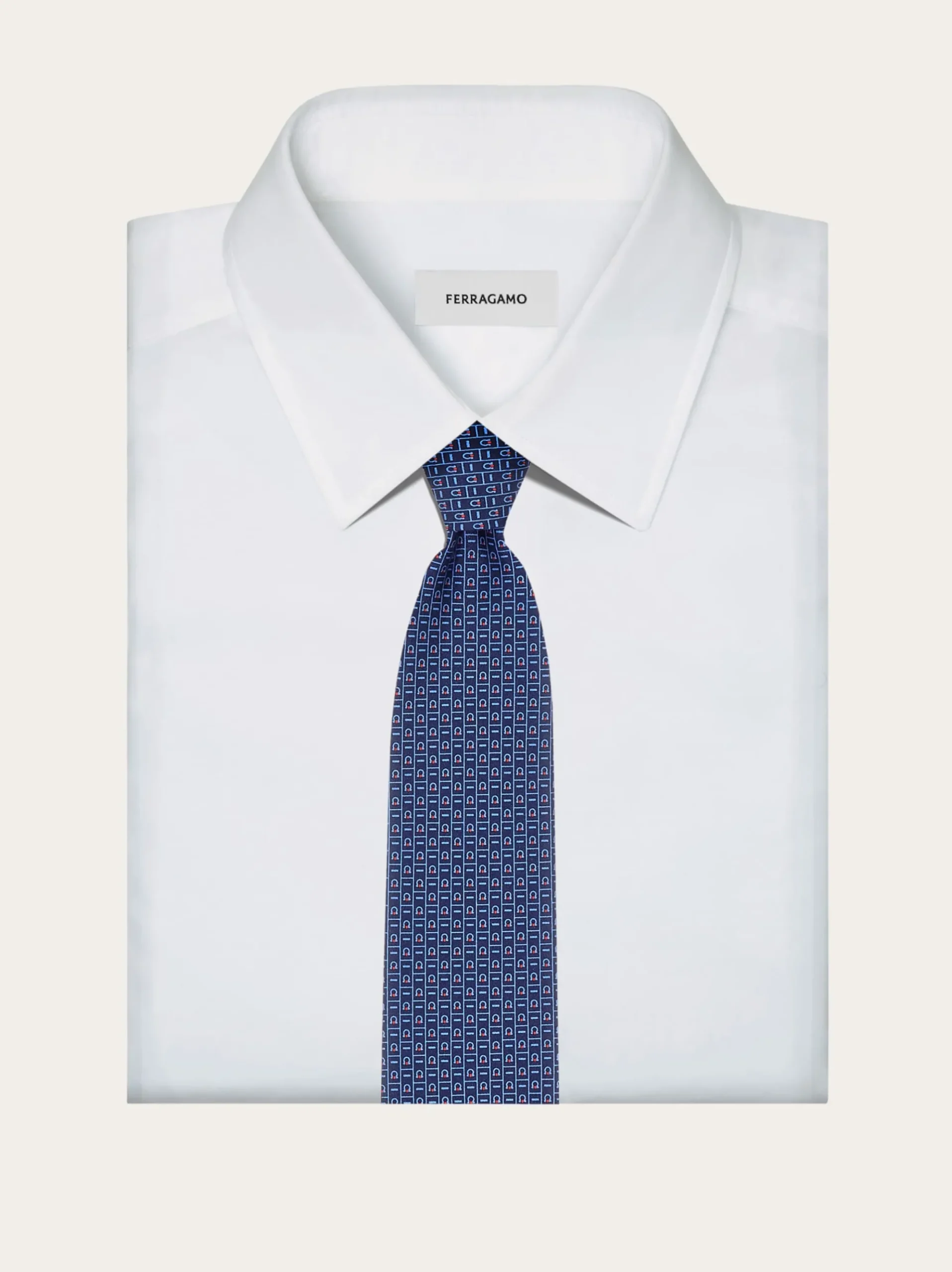 Ferragamo Monogram print silk tie - Men