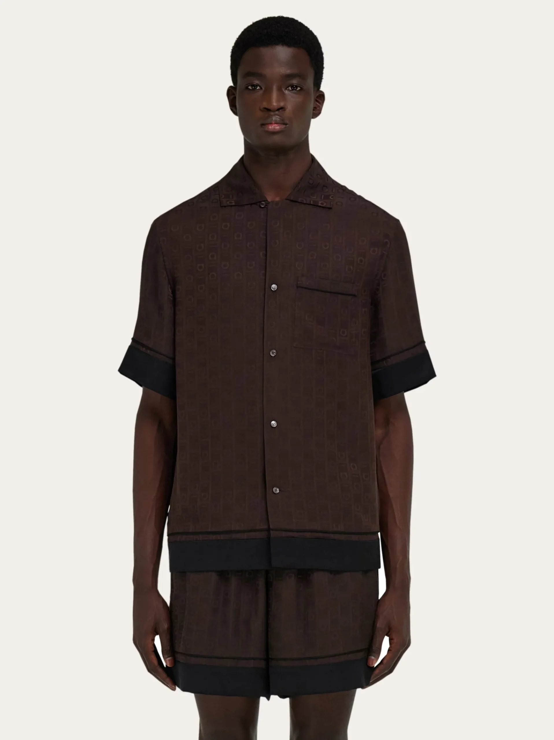 Ferragamo Monogram short sleeve shirt - Men