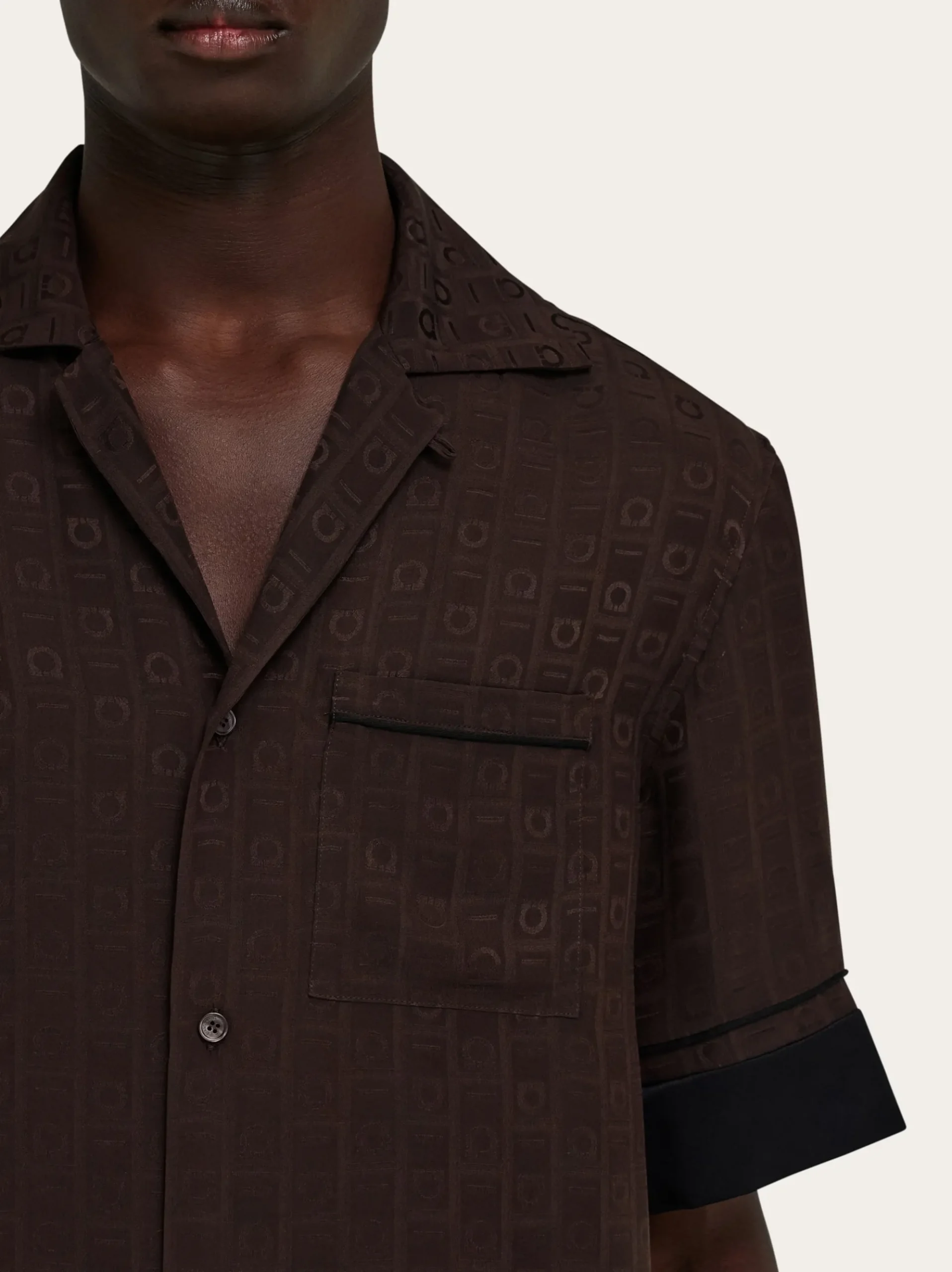 Ferragamo Monogram short sleeve shirt - Men