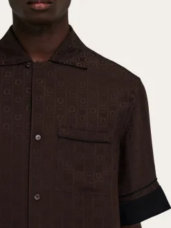 Ferragamo Monogram short sleeve shirt - Men