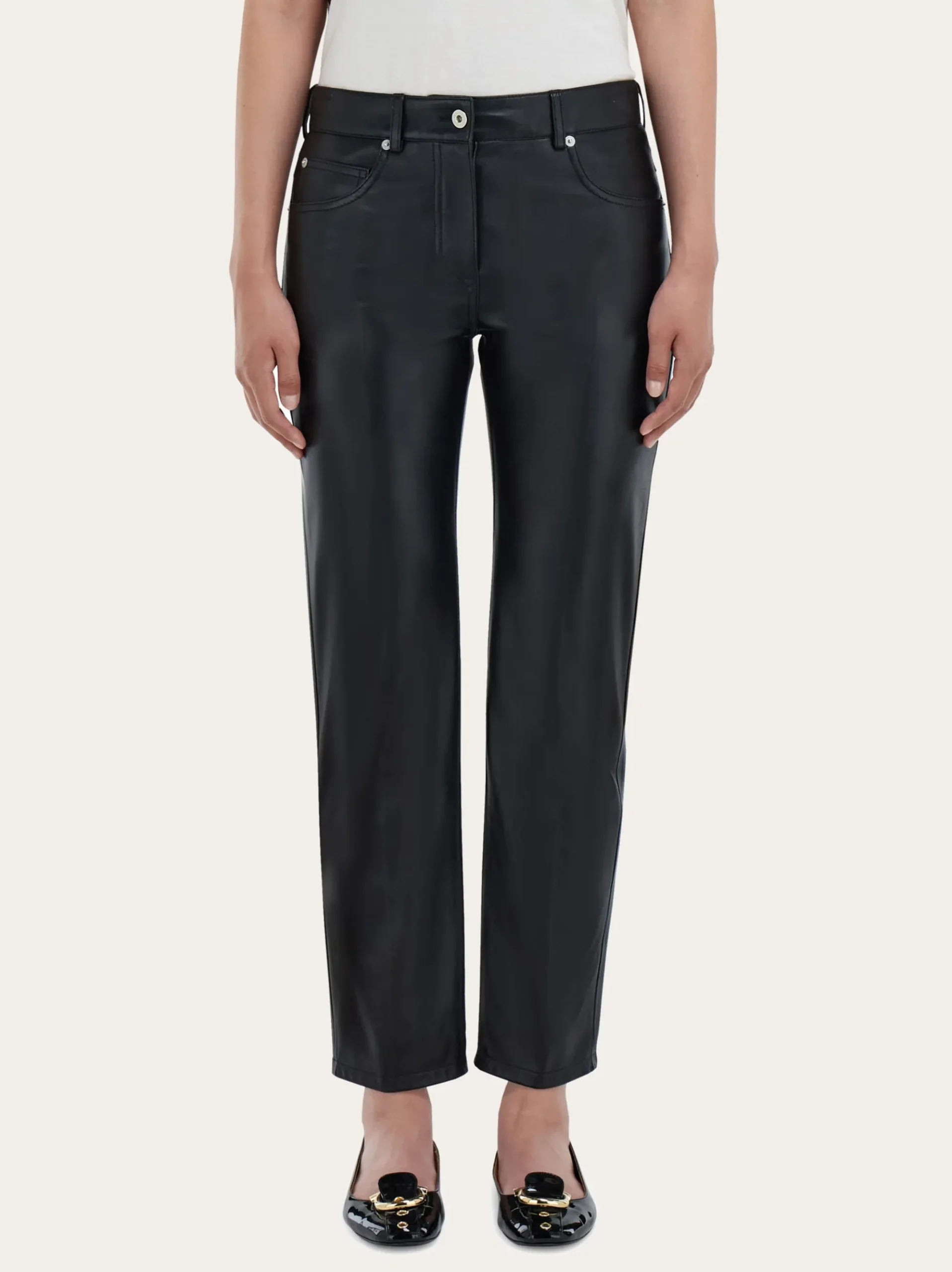 Five pocket trouser in nappa - Women