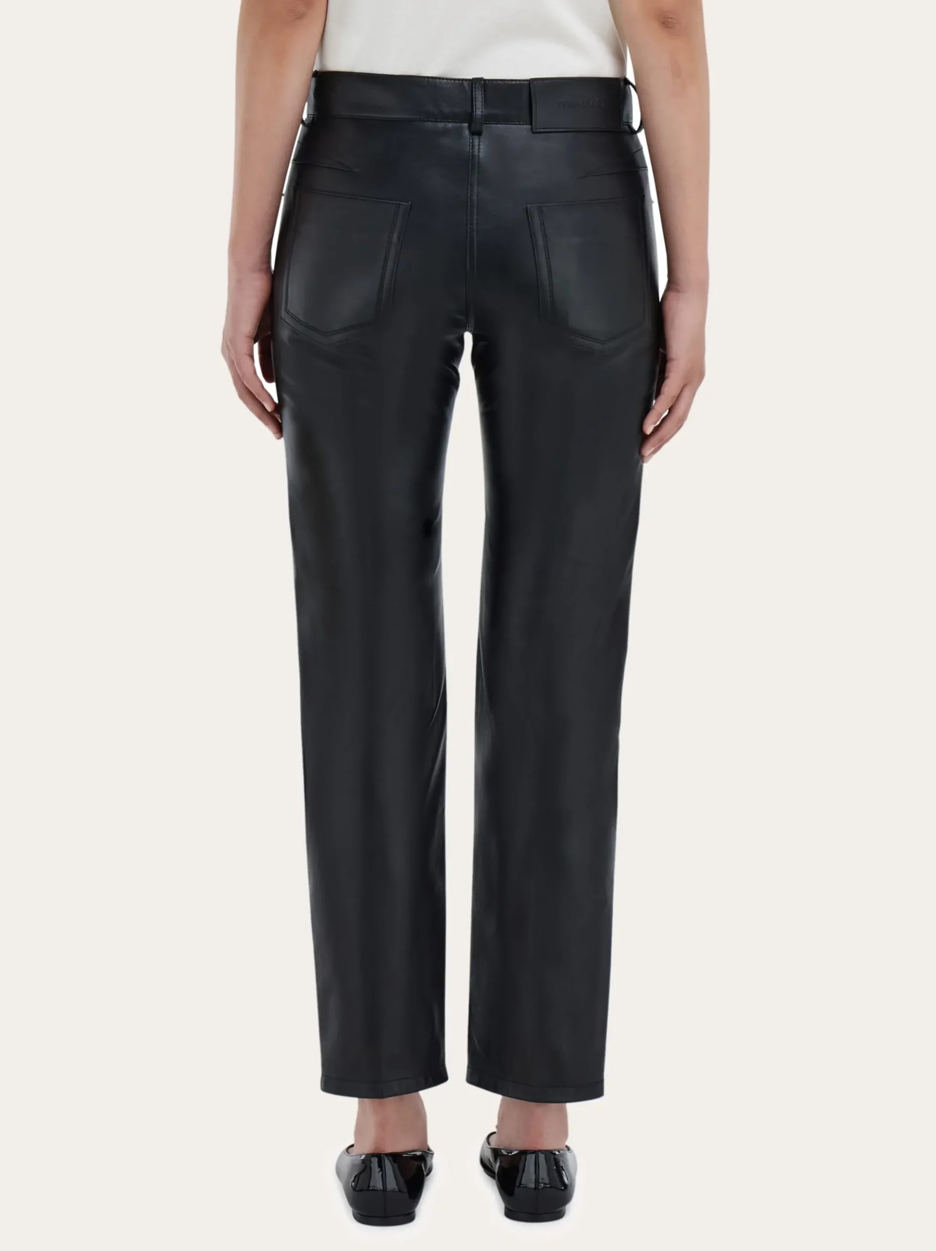 Five pocket trouser in nappa - Women