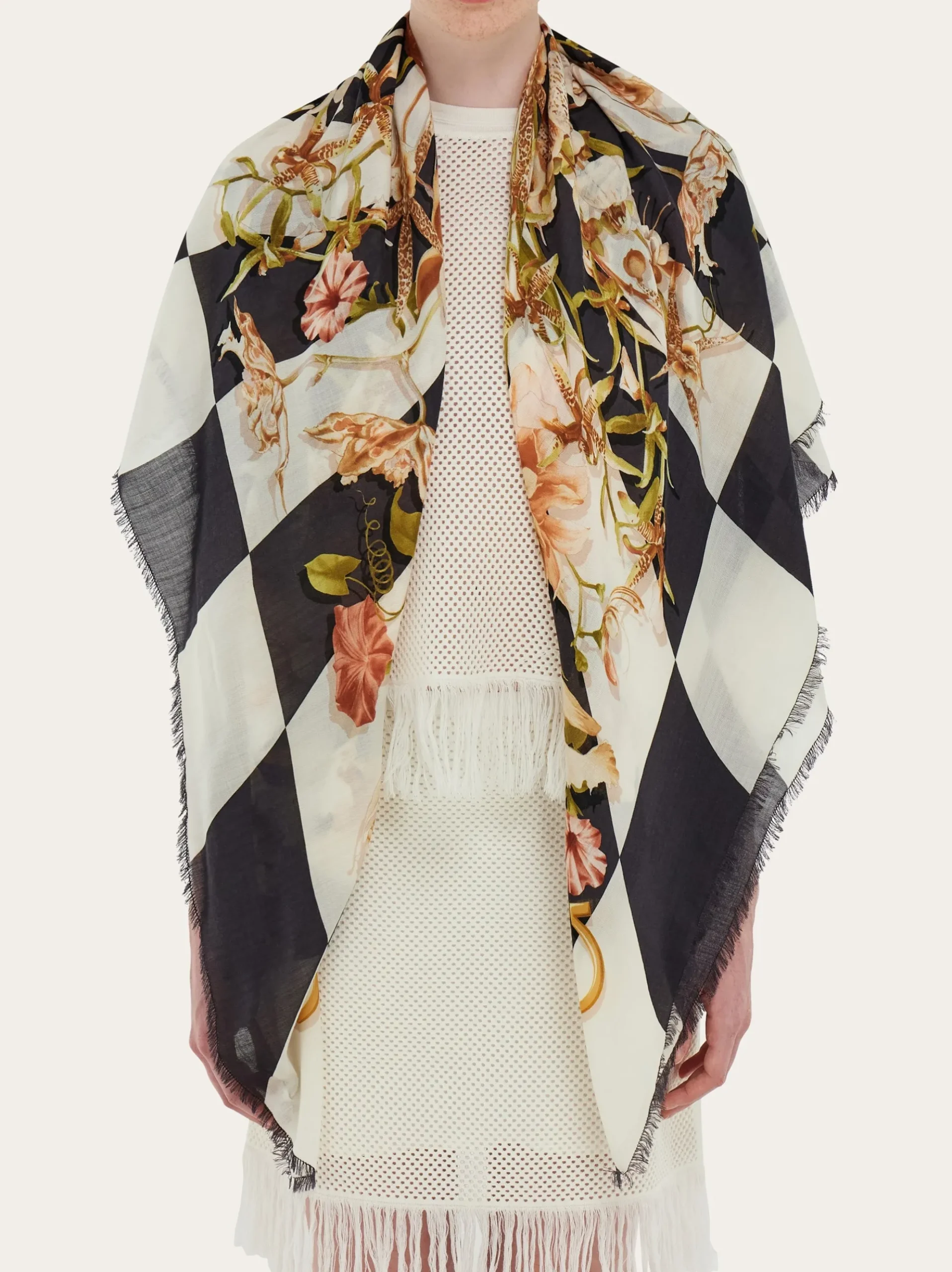 Floral bloom print shawl - Women
