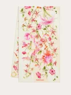 Floral bloom print silk scarf - Women
