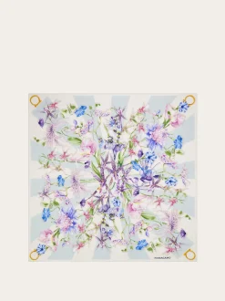 Floral bloom print silk scarf - Women