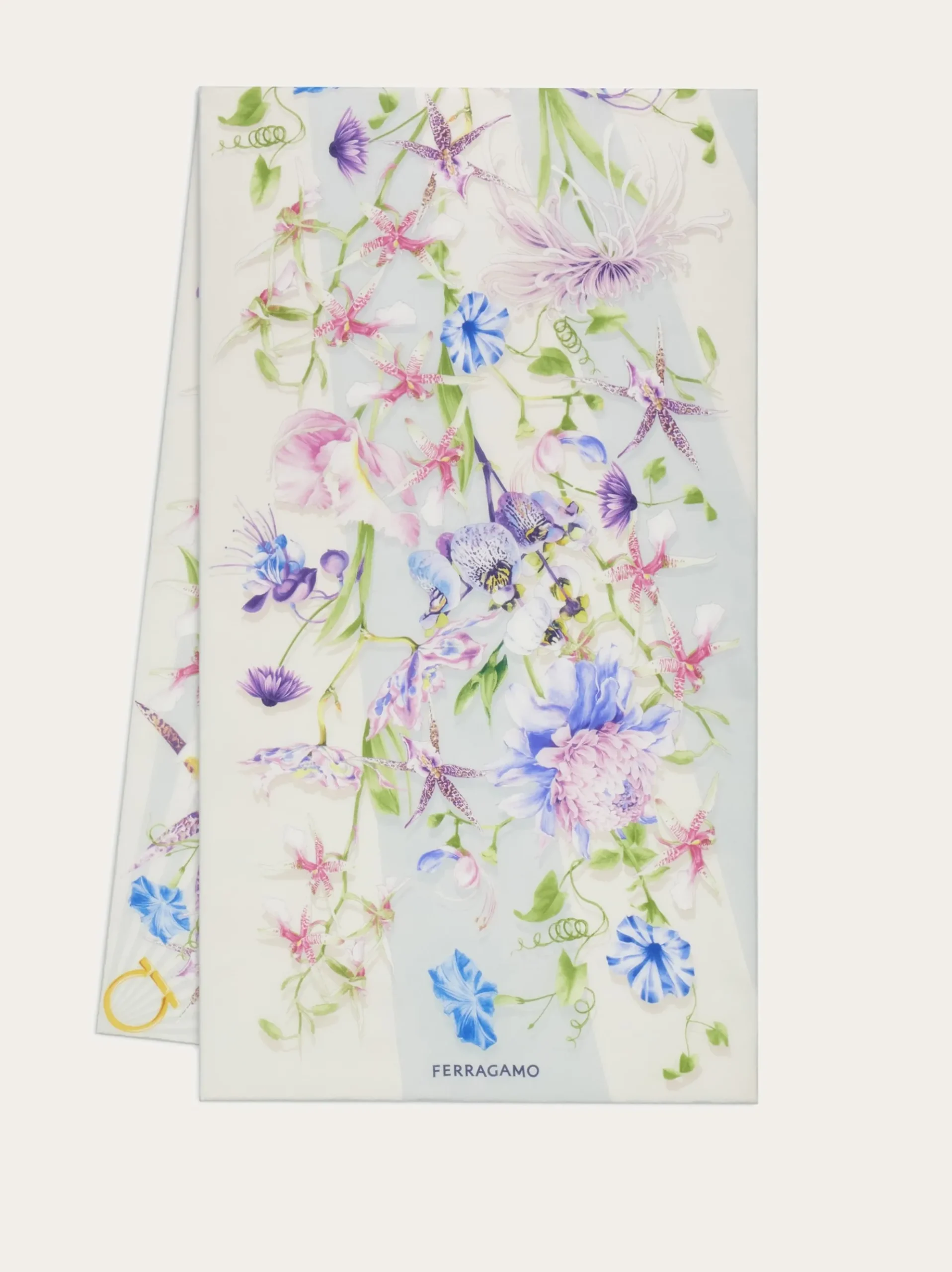 Floral bloom print silk scarf - Women