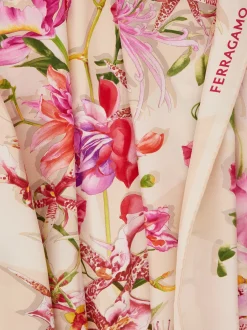 Floral bloom print silk scarf - Women
