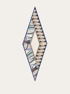 Flowers and Butterflies print diamond scarf - Women
