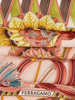 Flowers and Butterflies print silk scarf - Women