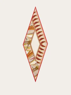 Flowers and Butterflies print diamond scarf - Women