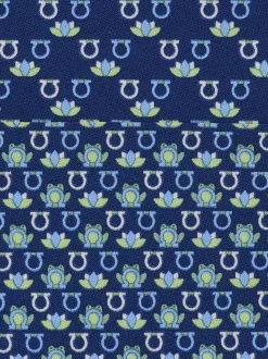 Frog print silk tie - Men
