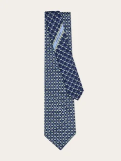 Frog print silk tie - Men