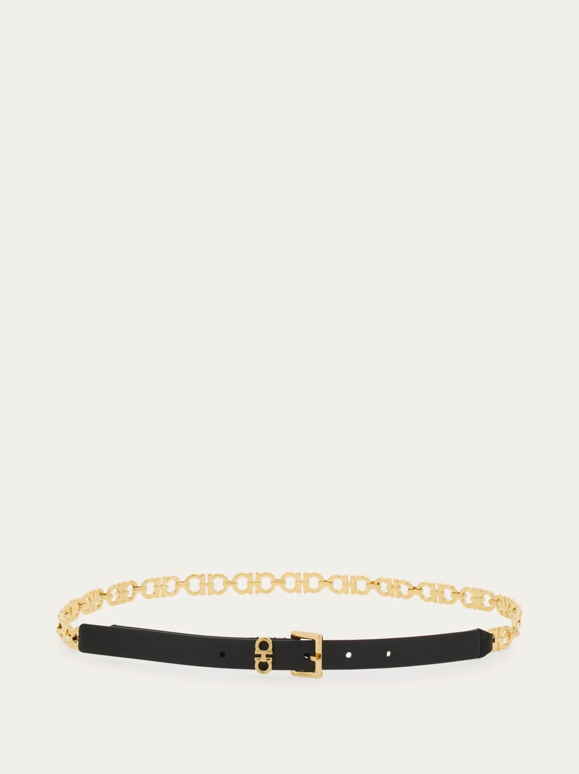 Gancini belt with chain - Women