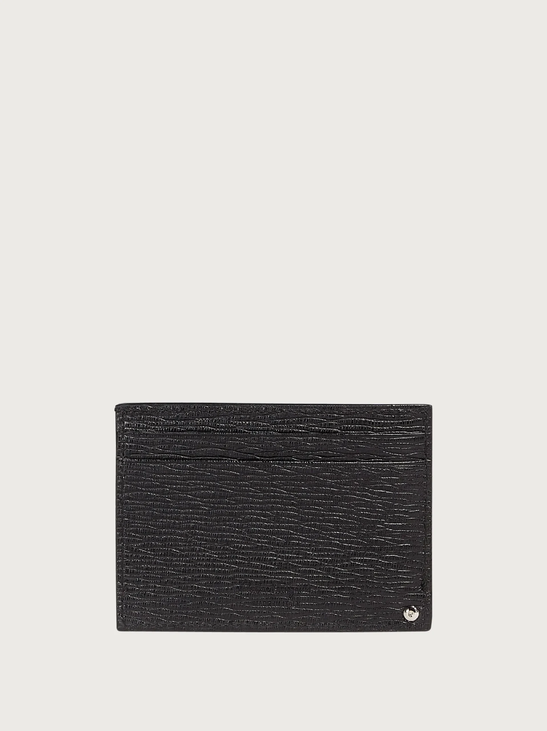 Gancini card holder with pull-out ID window - Men