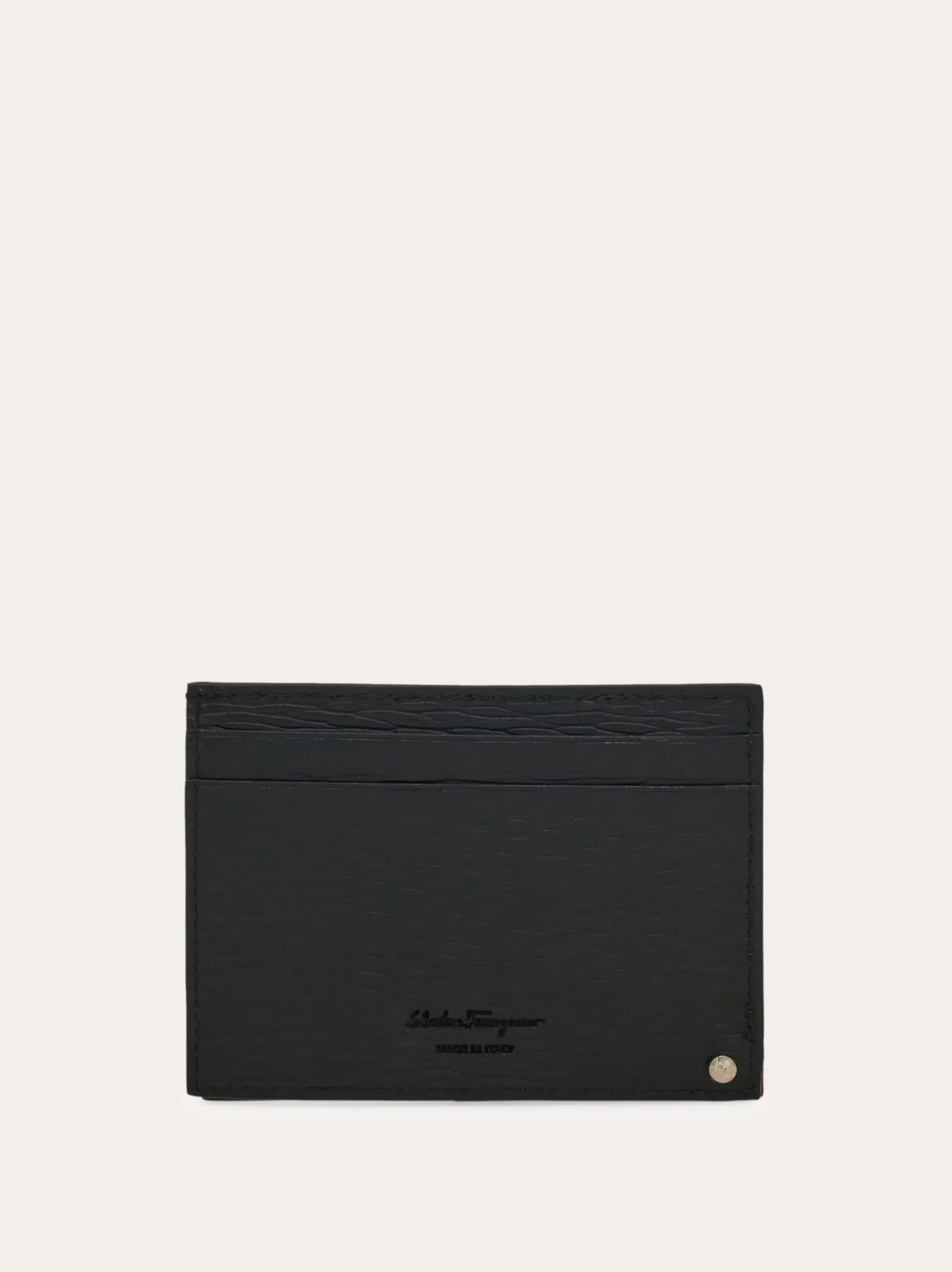 Gancini card holder with pull-out ID window - Men