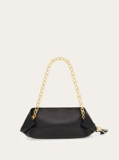 Gancini chain folded shoulder bag (S) - Women