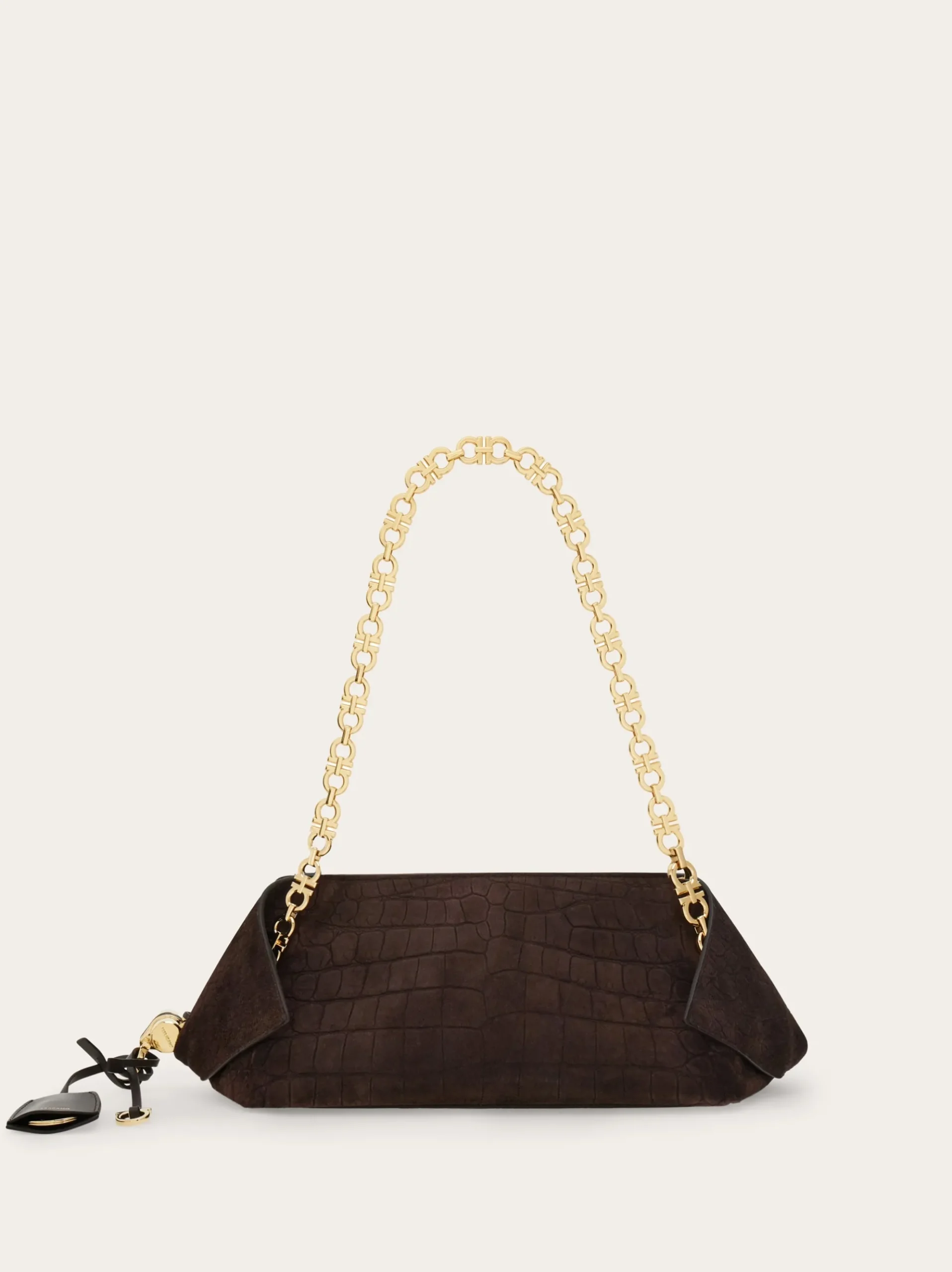 Gancini chain folded shoulder bag (S) - Women