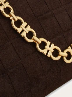 Gancini chain folded shoulder bag (S) - Women