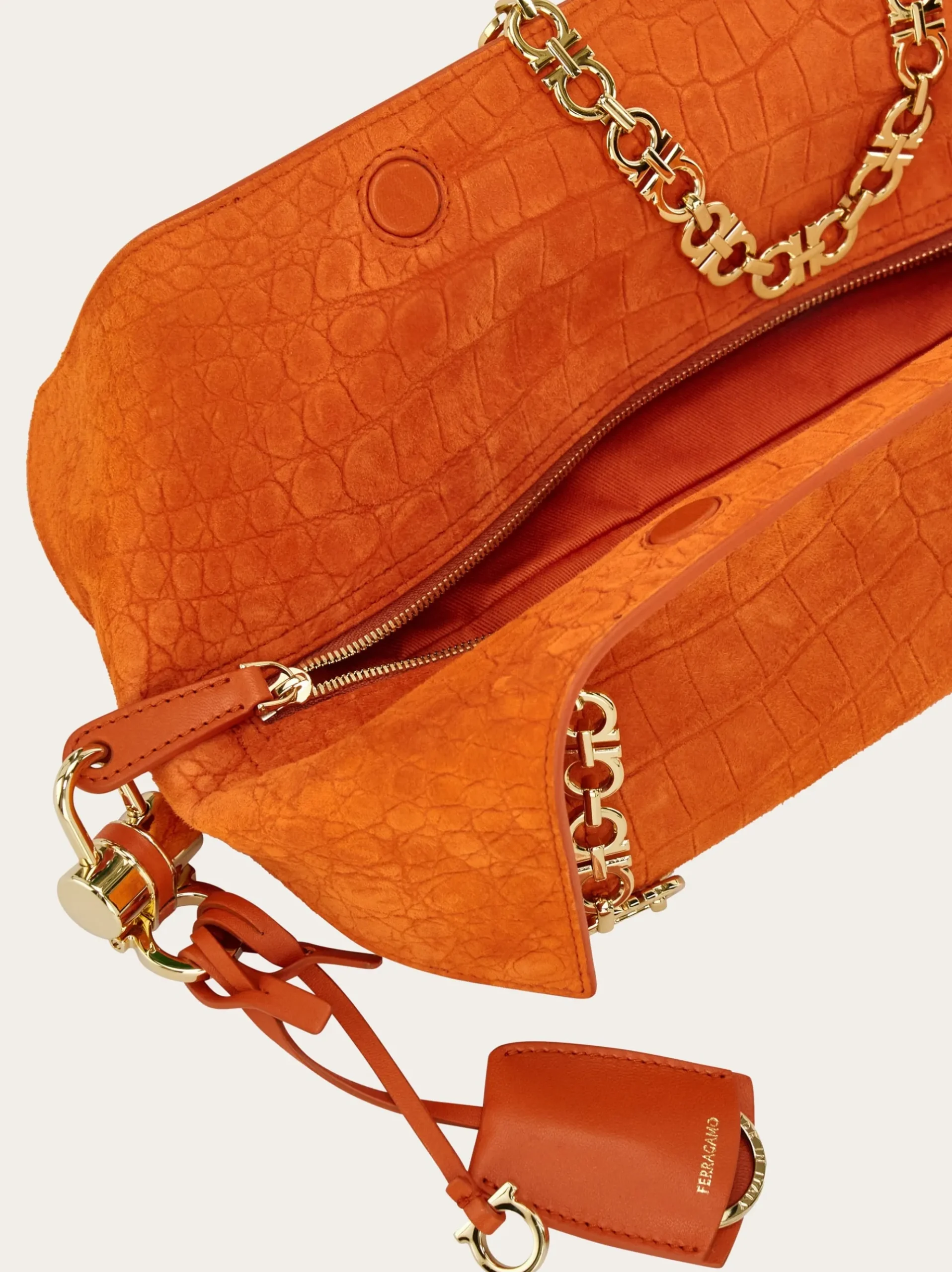 Gancini chain folded shoulder bag (S) - Women