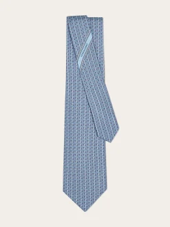 Gancini chain print silk tie - Men