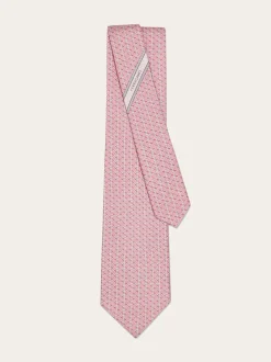 Gancini chain print silk tie - Men