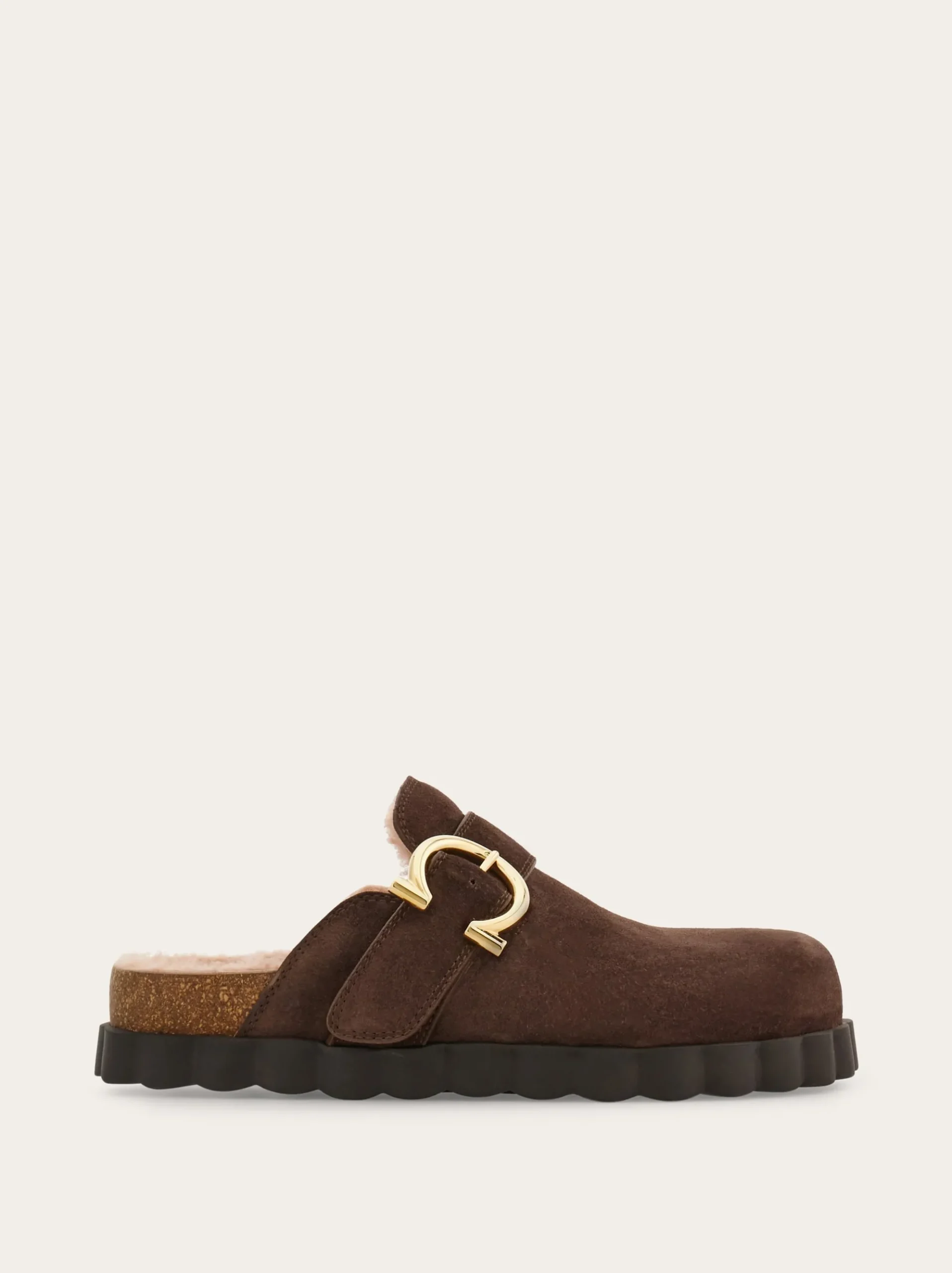 Gancini clog with rippled sole detail - Women