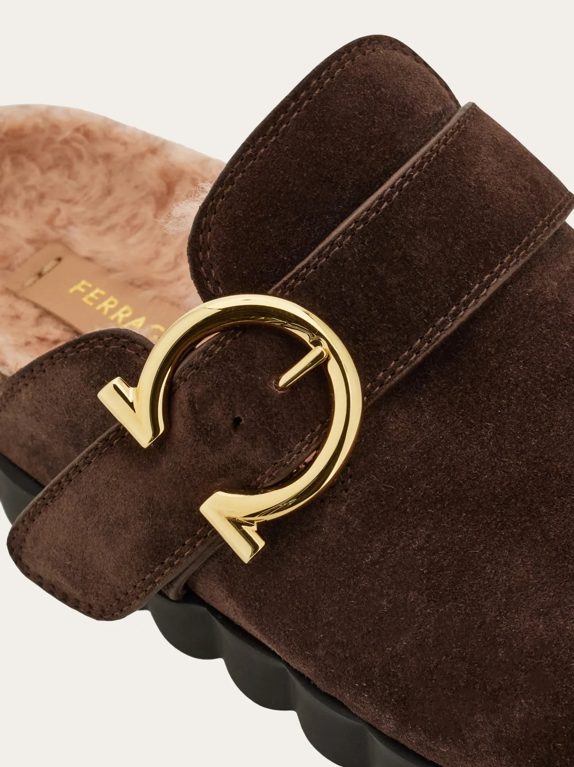 Gancini clog with rippled sole detail - Women