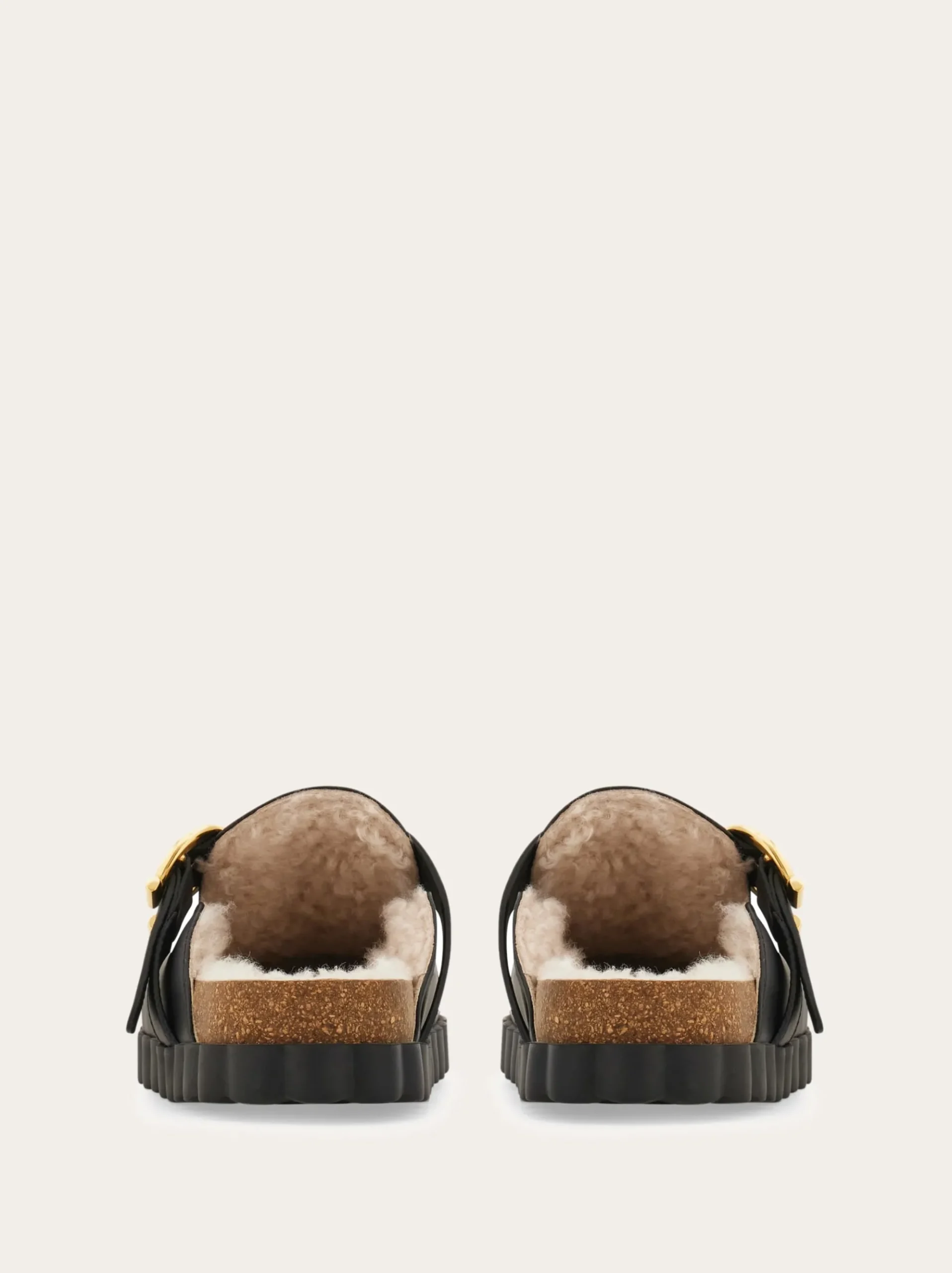 Gancini clog with rippled sole detail - Women
