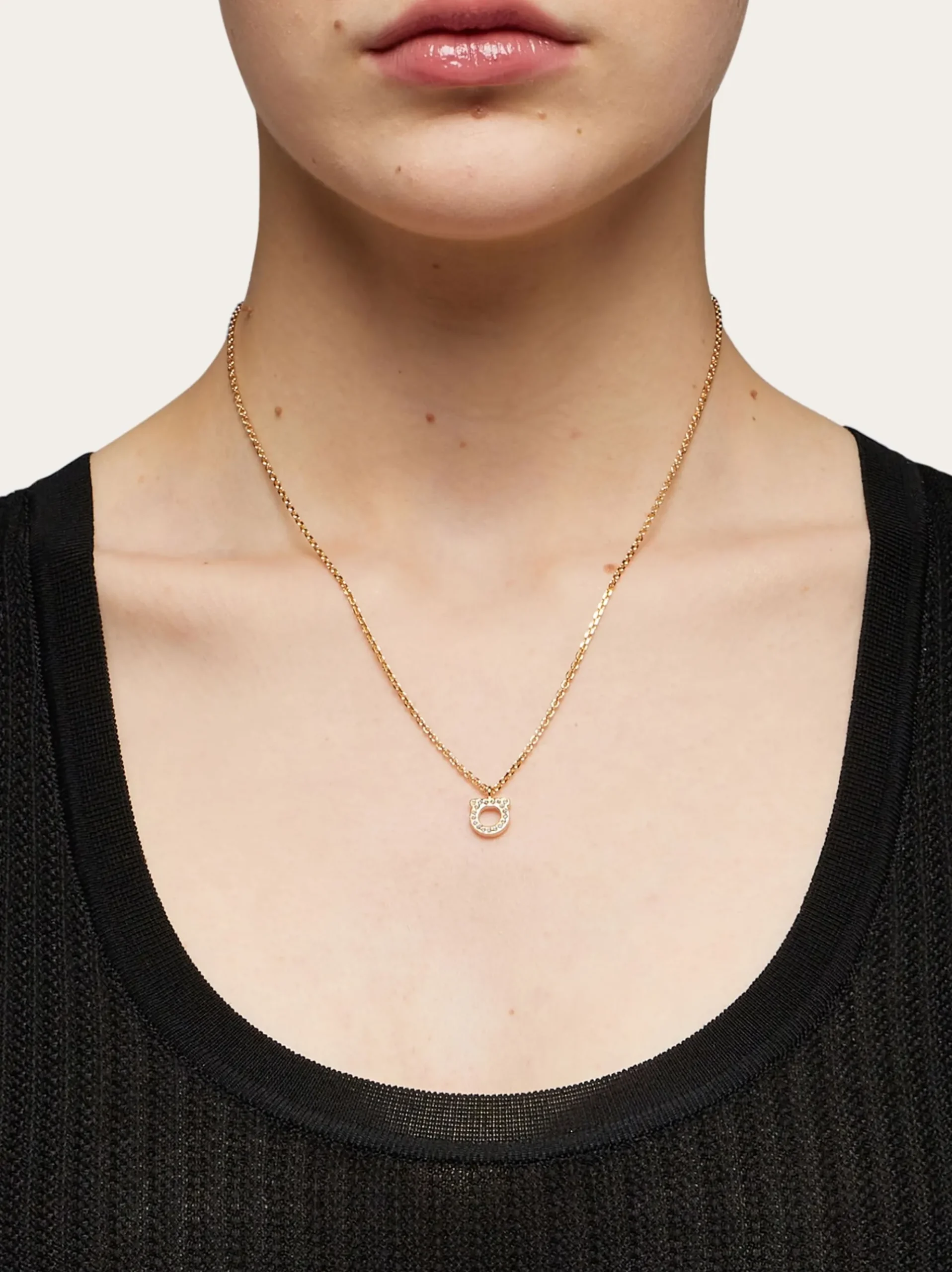 Gancini crystals necklace (S) - Women