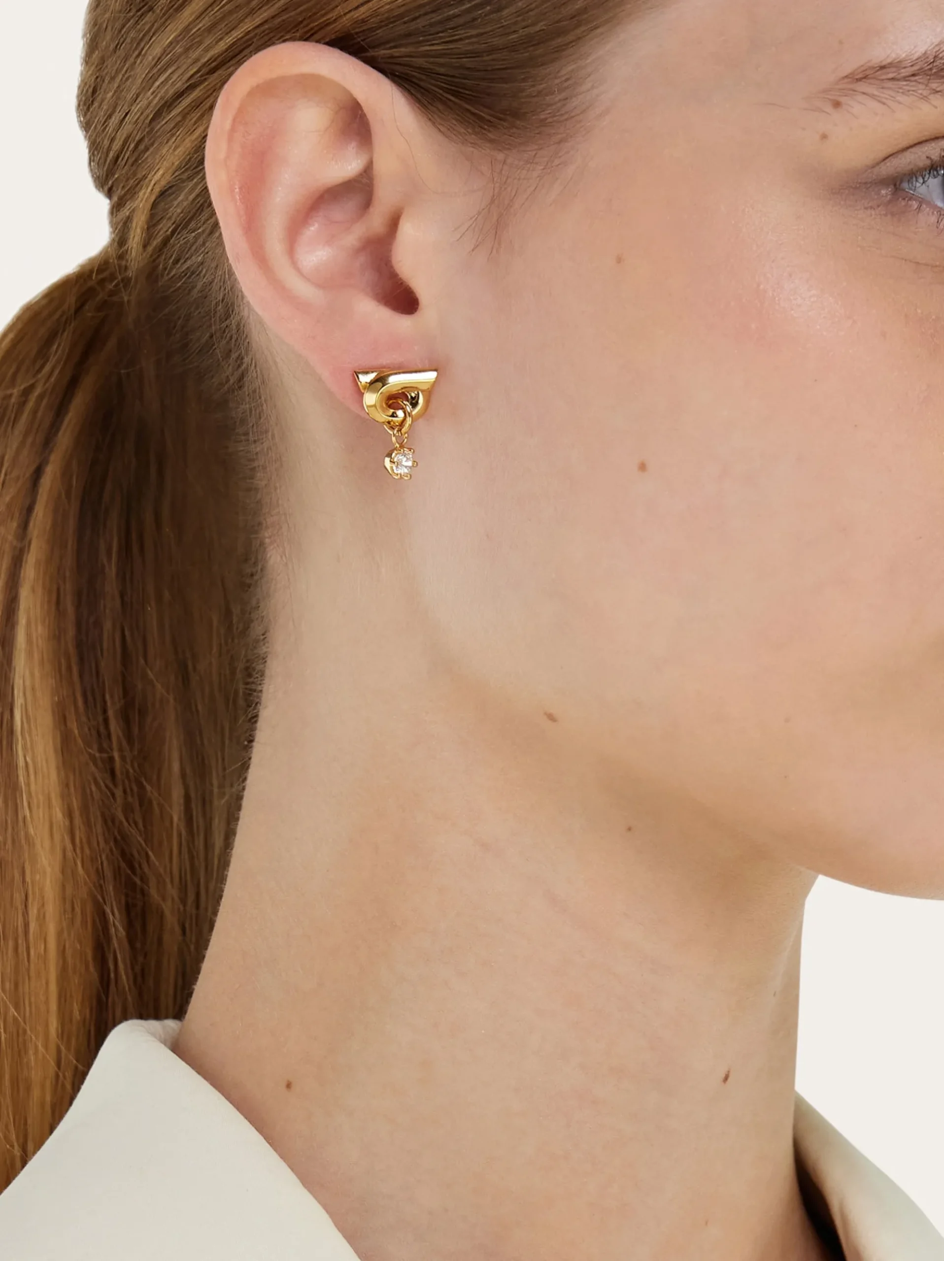 Gancini earrings with pendant - Women