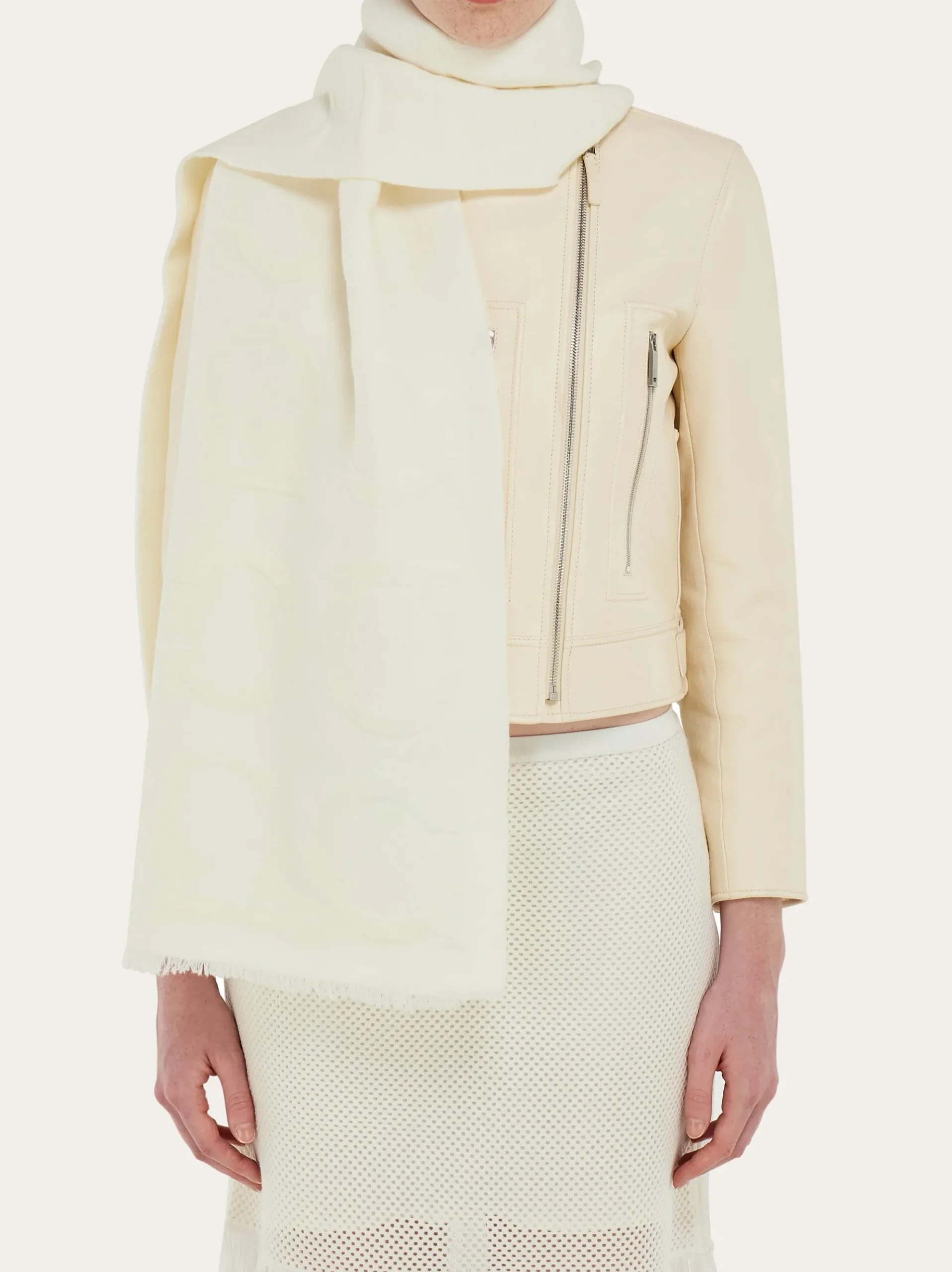 Gancini jacquard scarf - Women