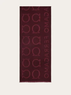 Gancini jacquard scarf - Women