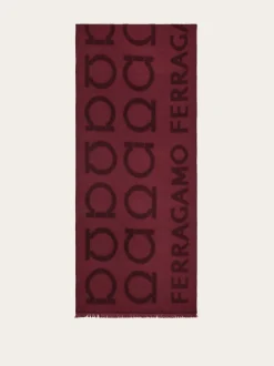 Gancini jacquard scarf - Women