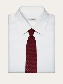 Gancini jacquard silk tie - Men