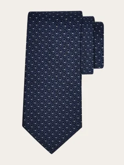 Gancini jacquard silk tie - Men