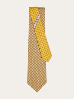 Gancini letter print silk tie - Men