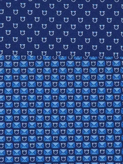 Gancini letter print silk tie - Men