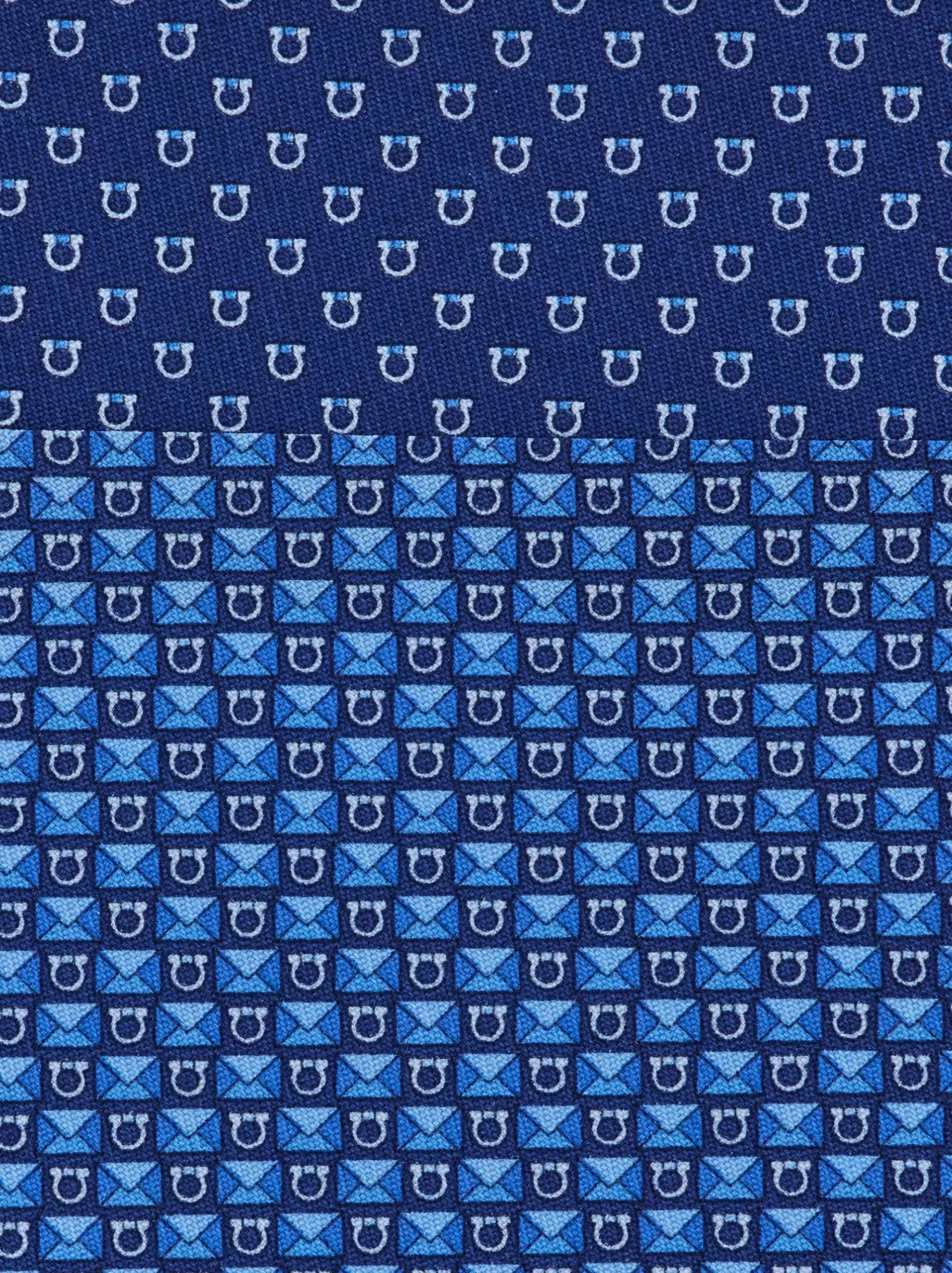 Gancini letter print silk tie - Men