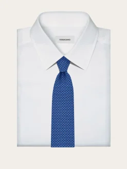 Gancini letter print silk tie - Men