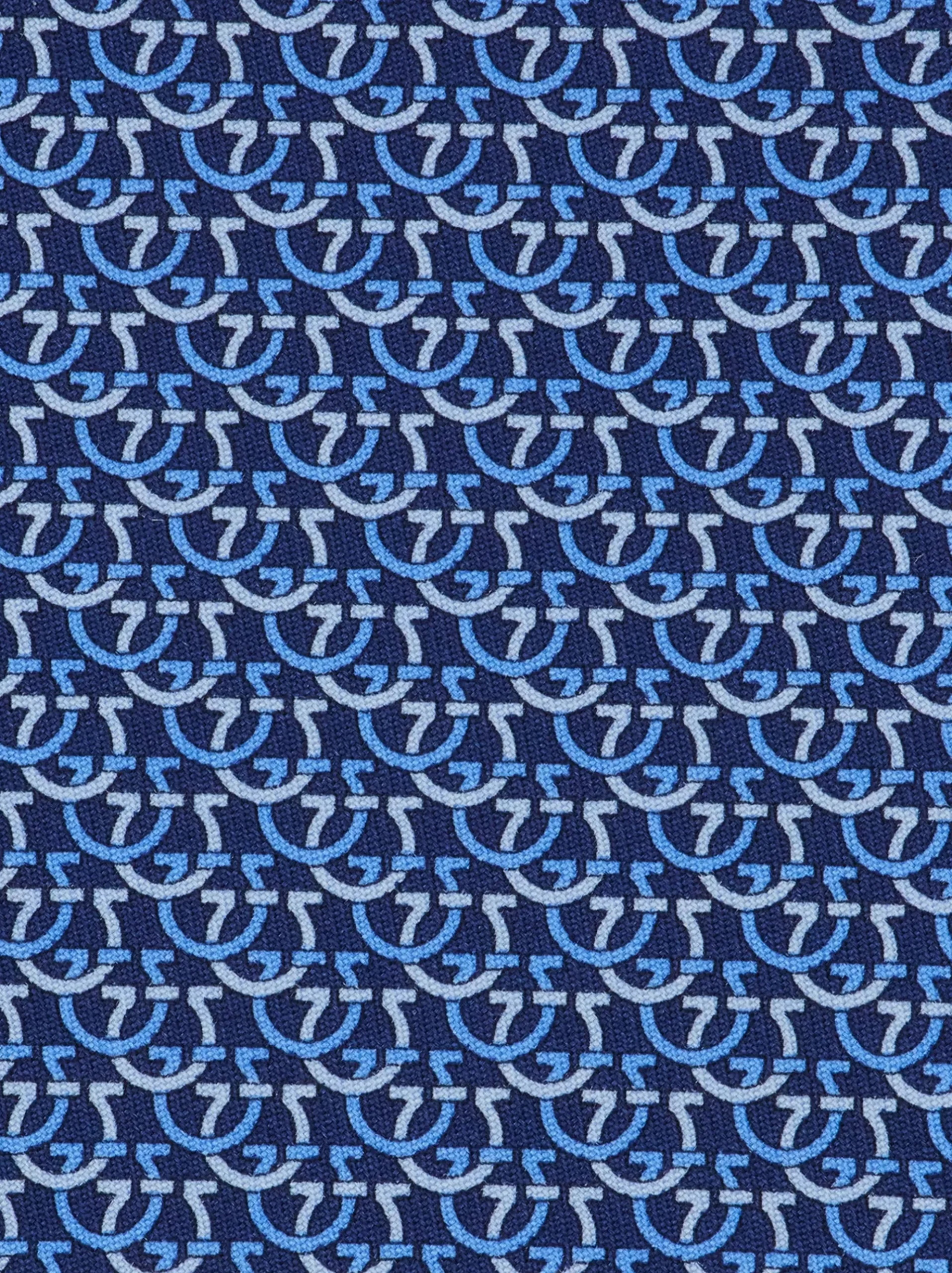 Gancini links print silk tie - Men