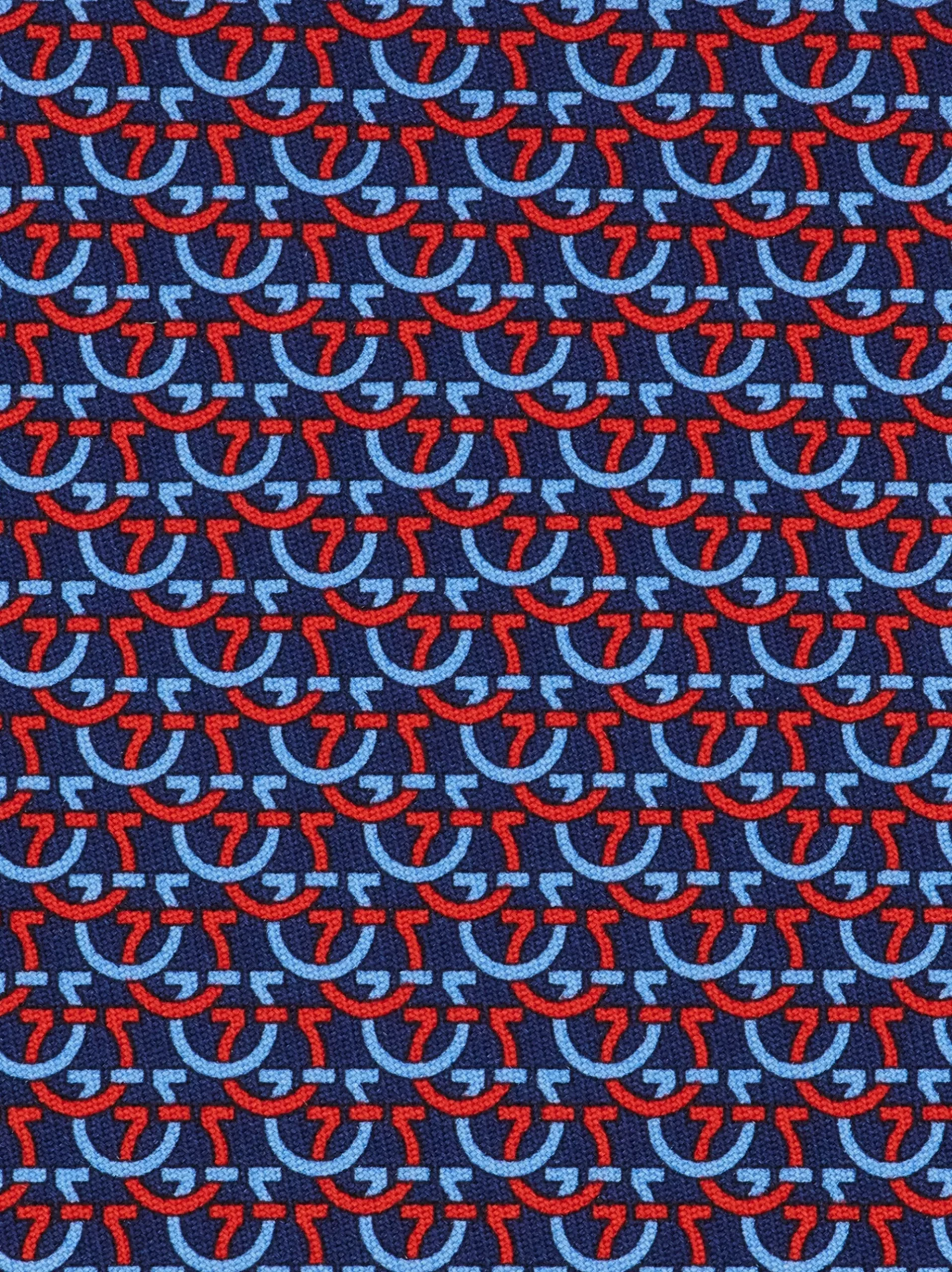 Gancini links print silk tie - Men