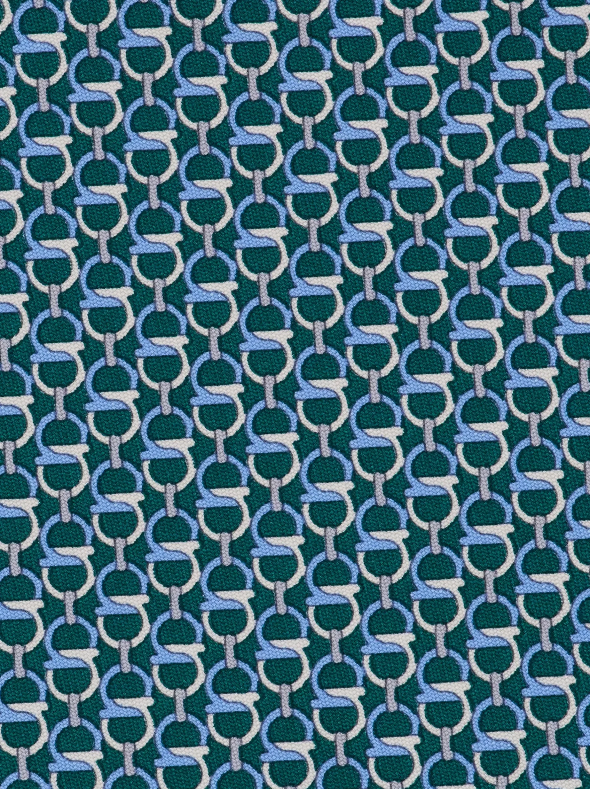 Gancini links print silk tie - Men