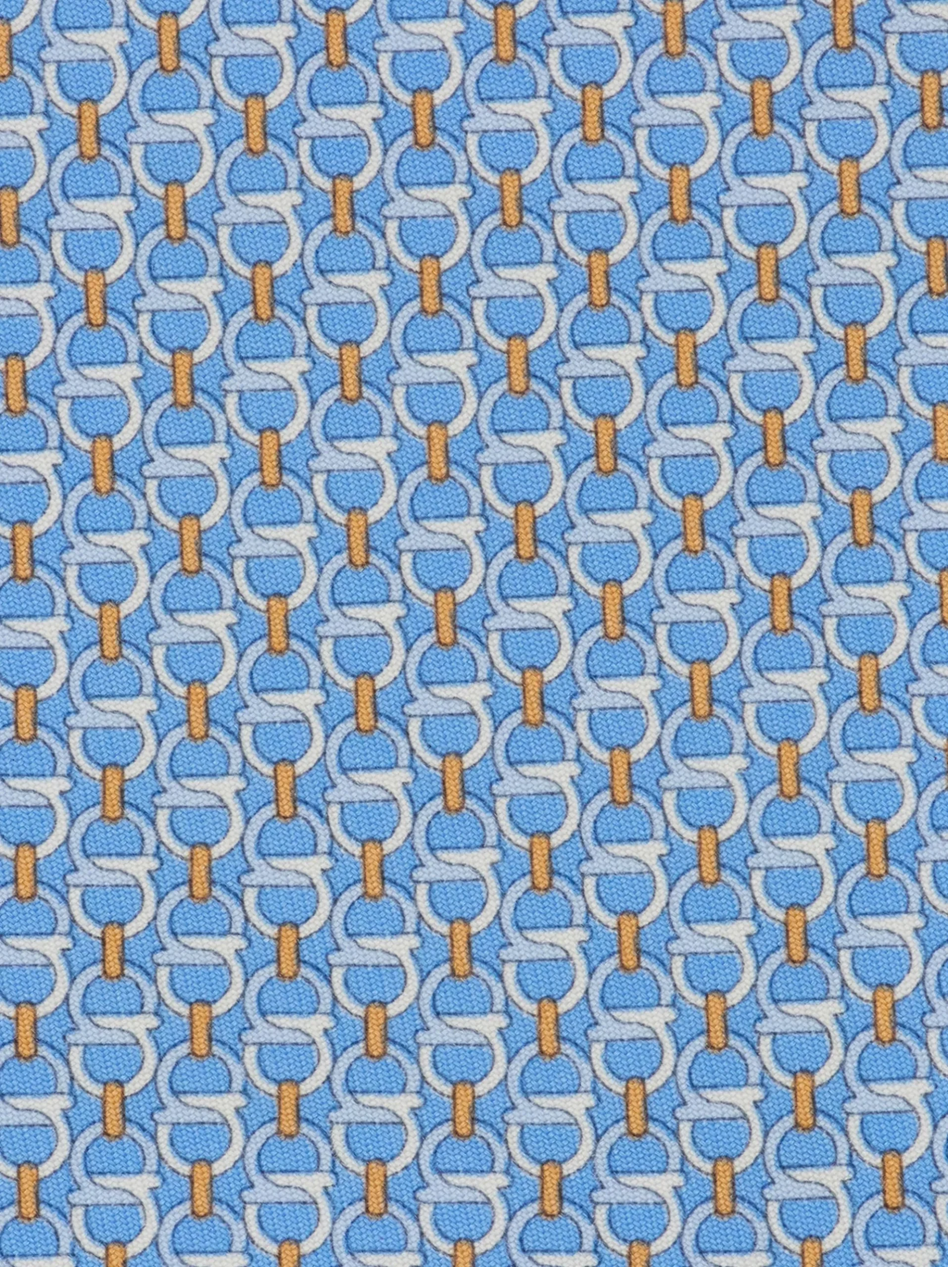 Gancini links print silk tie - Men