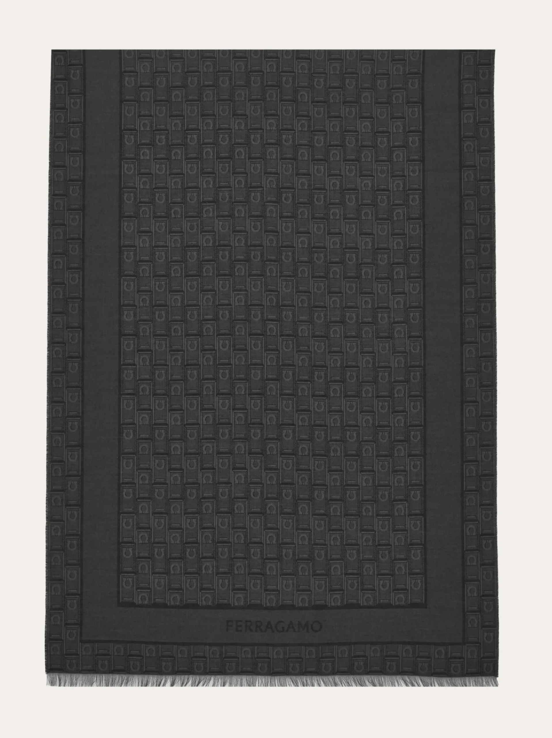 Gancini Monogram jacquard stole - Men