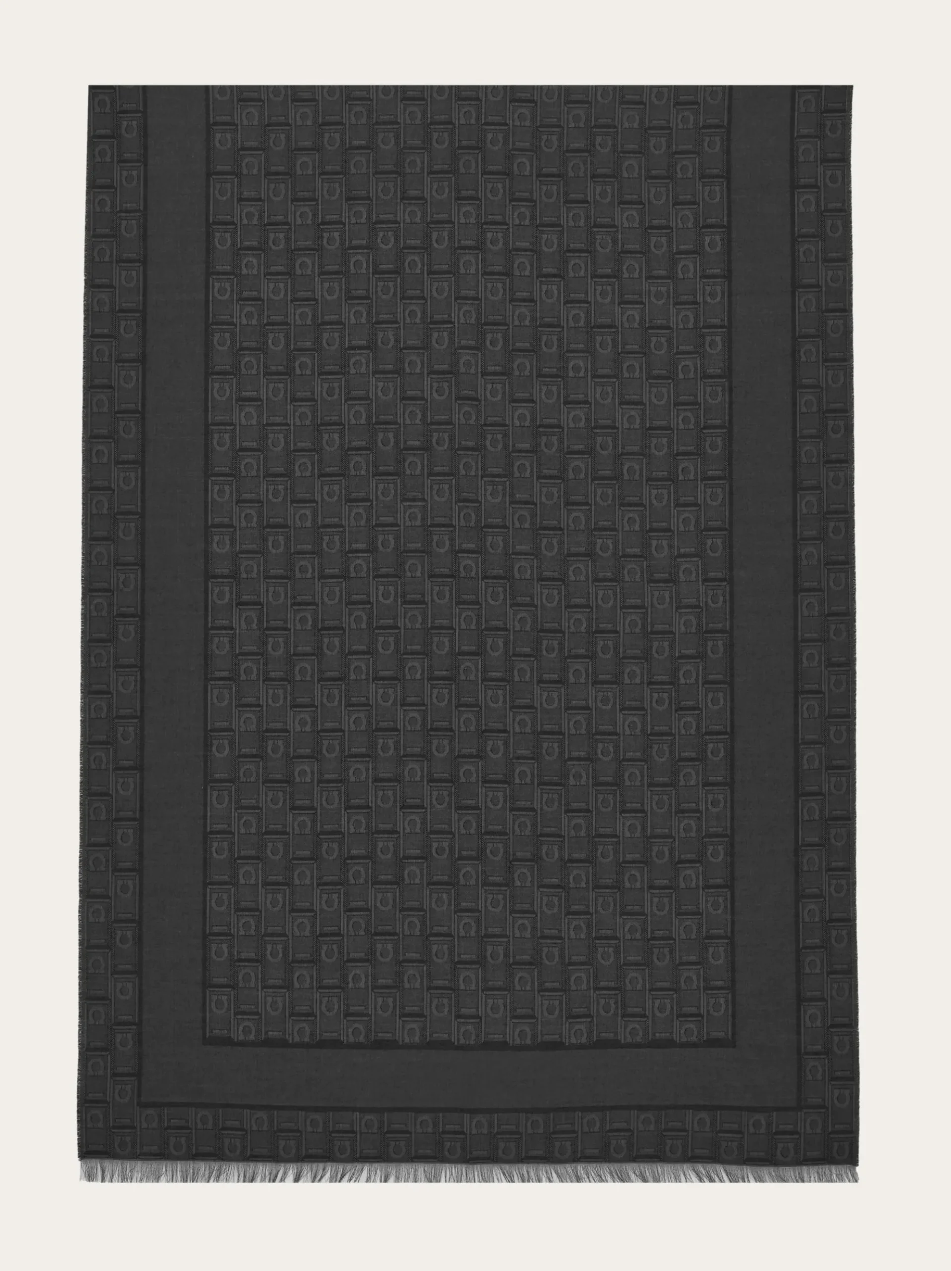 Gancini Monogram jacquard stole - Men
