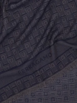 Gancini Monogram jacquard stole - Men