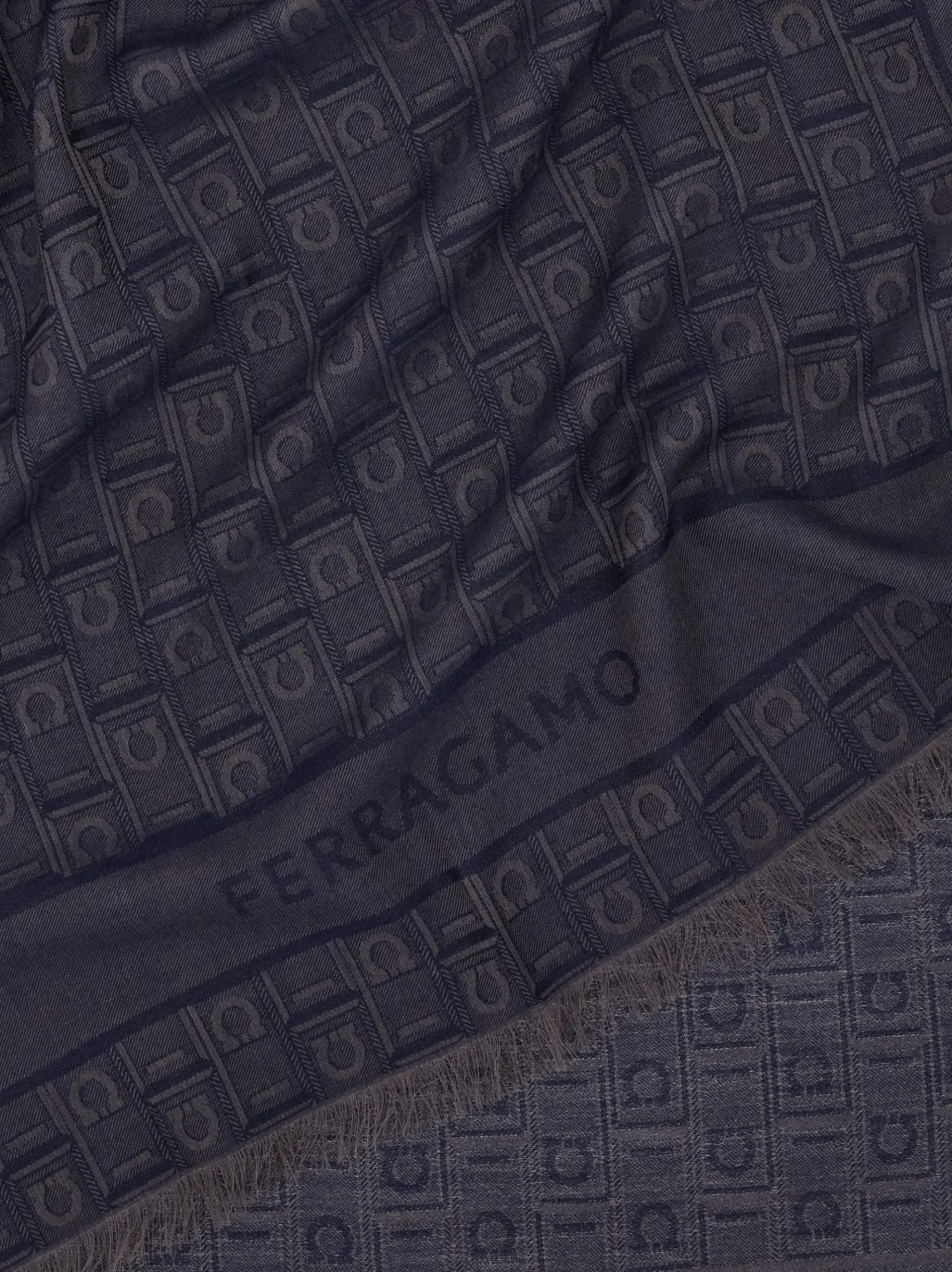 Gancini Monogram jacquard stole - Men