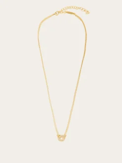 Gancini necklace with pendant and crystals - Women