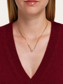 Gancini necklace with pendant and crystals - Women