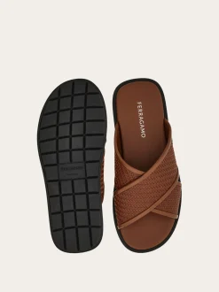 Gancini ornament sandal - Men